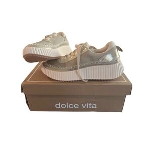 Dolce Vita Women's Denae Sneaker Shoe Light Gold Mesh Size 9 NIB NEW
